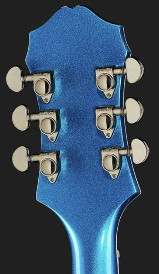 Epiphone Emperor Swingster Archtop 2h Trem Lau - Delta Blue Metallic - Guitare Électrique 3/4 Caisse & Jazz - Variation 4