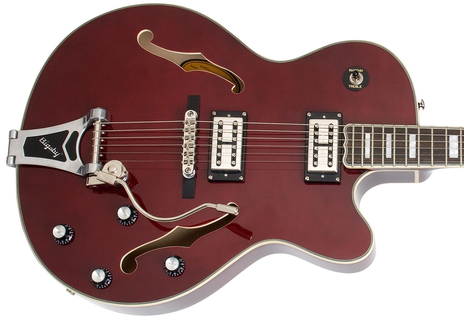 Epiphone Emperor Swingster Bigsby Gh - Wine Red - Guitare Électrique 3/4 Caisse & Jazz - Variation 1