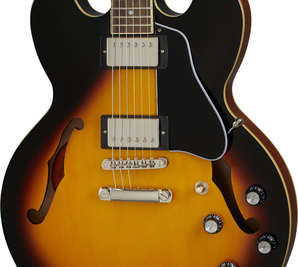 Epiphone Es-335 Inspired By Gibson Original 2h Ht Rw - Vintage Sunburst - Guitare Électrique 1/2 Caisse - Variation 2