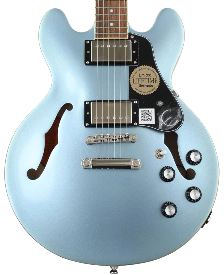 Epiphone Es-339 Pro Hh Ht Pf - Pelham Blue - Guitare Électrique 1/2 Caisse - Variation 1