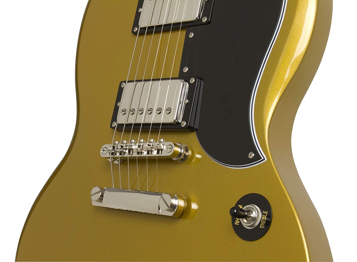 Epiphone G-400 Pro 1961 Ltd 2018 Hh Ht Pf - Metallic Gold - Guitare Électrique Double Cut - Variation 3