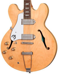 Guitare électrique 1/2 caisse Epiphone Archtop Casino LH - natural