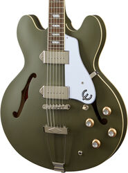 Guitare électrique 1/2 caisse Epiphone Archtop Casino - Worn olive drab