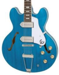 Guitare électrique 1/2 caisse Epiphone Archtop Casino - Worn blue denim