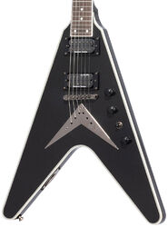 Guitare électrique signature Epiphone Dave Mustaine Flying V Custom - Black metallic