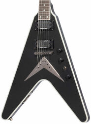 Guitare électrique métal Epiphone Dave Mustaine Flying V Custom - Black metallic