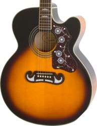 Guitare electro acoustique Epiphone EJ-200SCE 2018 - Vintage sunburst