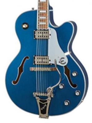 Guitare électrique 3/4 caisse & jazz Epiphone Emperor Swingster - Delta blue metallic