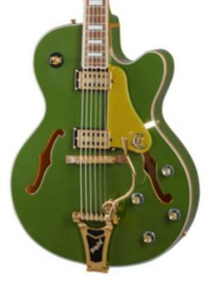 Guitare électrique 3/4 caisse & jazz Epiphone Emperor Swingster - Forest green metallic