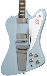 Guitare électrique rétro rock Epiphone 1963 Firebird V With Mastro Vibrola - Frost blue