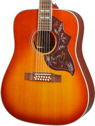 Guitare electro acoustique Epiphone Inspired by Gibson Hummingbird 12-String - Aged cherry sunburst