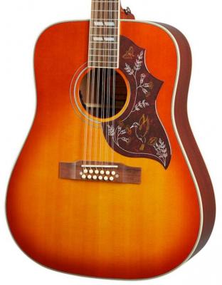 Guitare electro acoustique Epiphone Inspired by Gibson Hummingbird 12-String - Aged cherry sunburst