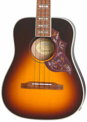 Ukulélé Epiphone Hummingbird Tenor Acoustic/Electric Ukulele +Bag - Tobacco sunburst