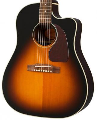 Guitare electro acoustique Epiphone Inspired by Gibson J-45 EC - Aged vintage sunburst