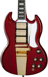 Guitare électrique signature Epiphone Joe Bonamassa 1963 SG Custom - Dark wine red