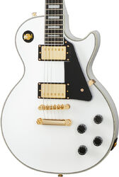 Guitare électrique single cut Epiphone Les Paul Custom - Alpine white