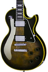 Guitare électrique single cut Epiphone IBG Les Paul Custom Widow - Yellow burst