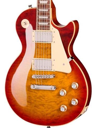 Guitare électrique single cut Epiphone Original Les Paul Standard 60s Quilt Top Ltd - Washed Cherry Sunburst