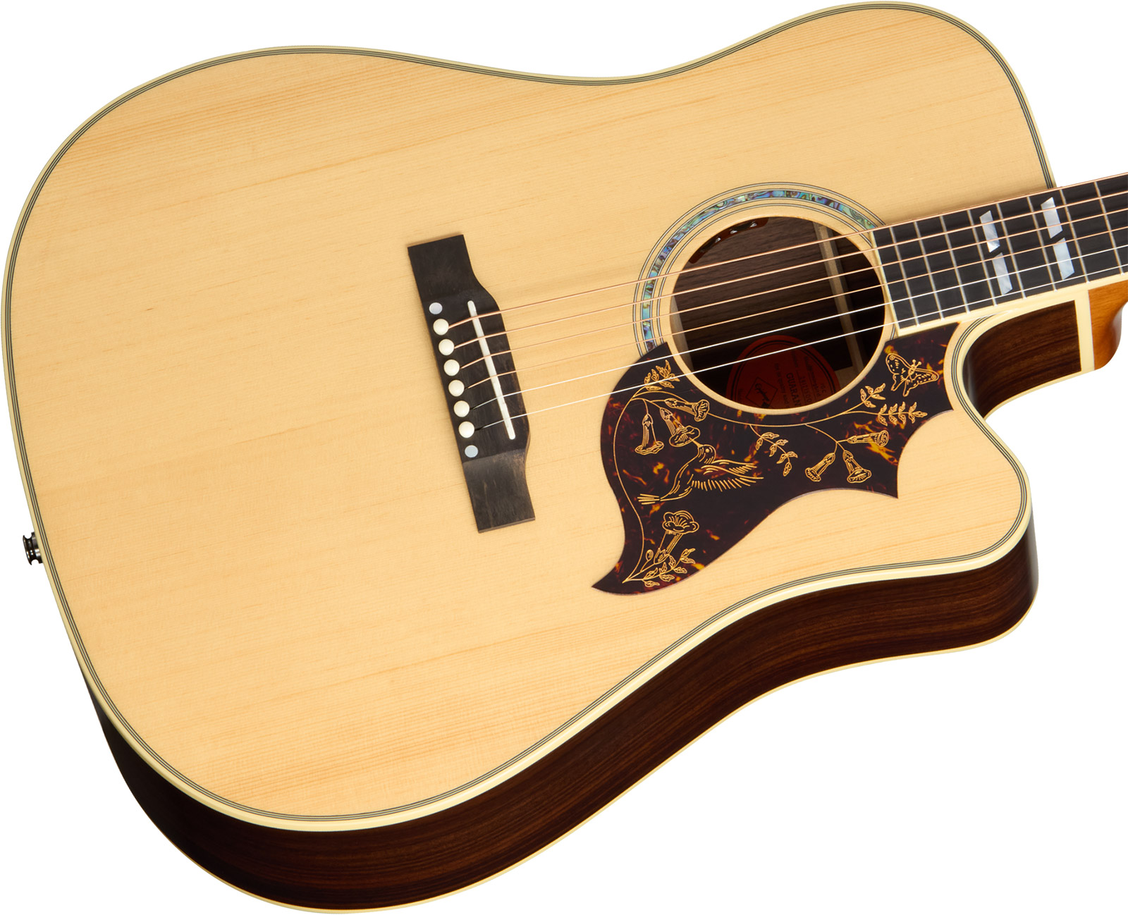 Epiphone Hummingbird Deluxe Ec Inspired By Gibson Dreadnought Cw Epicea Palissandre Eb - Natural - Guitare Folk - Variation 2