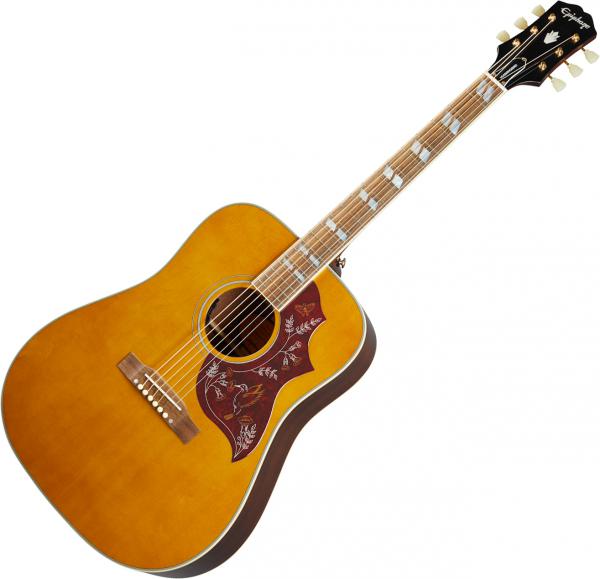 Guitare electro acoustique Epiphone Inspired by Gibson Hummingbird - aged antique natural 