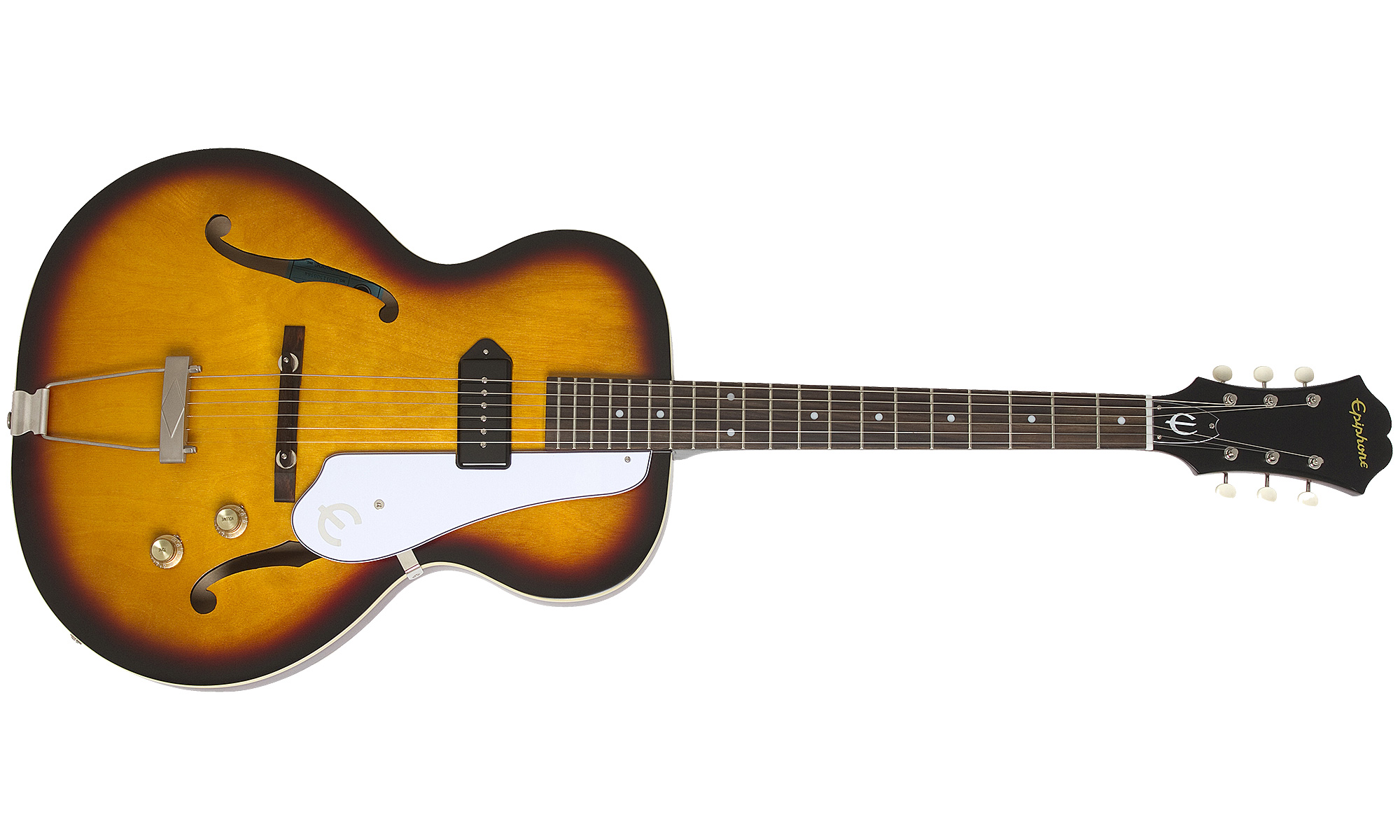Epiphone Inspired By 1966 Century 2016 - Aged Gloss Vintage Sunburst - Guitare Électrique 1/2 Caisse - Variation 1