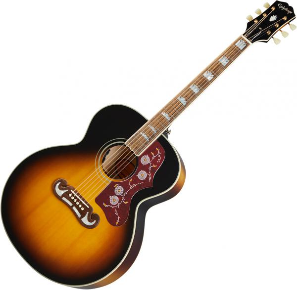 Guitare electro acoustique Epiphone Inspired by Gibson J-200 - aged vintage sunburst