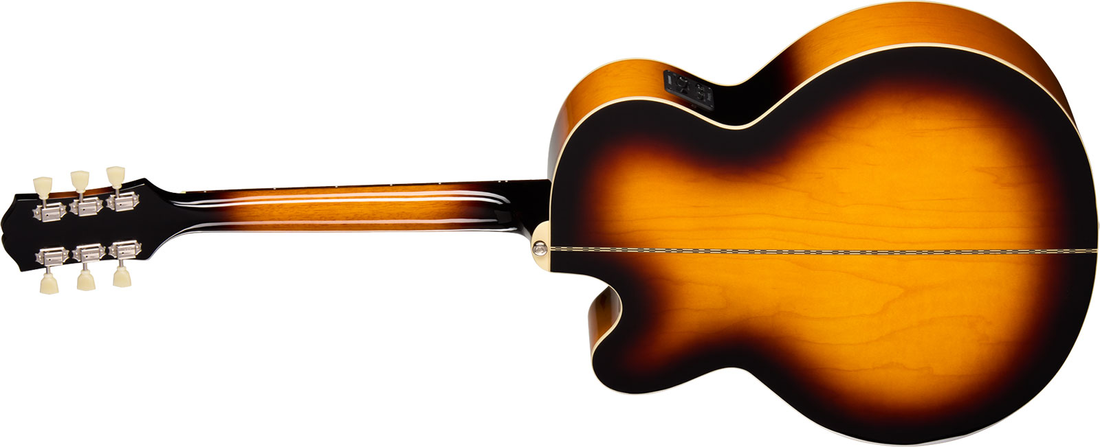 Epiphone J200 Studio Ec Ibg Jumbo Cw Epicea Acajou Rw - Vintage Sunburst - Guitare Folk - Variation 1