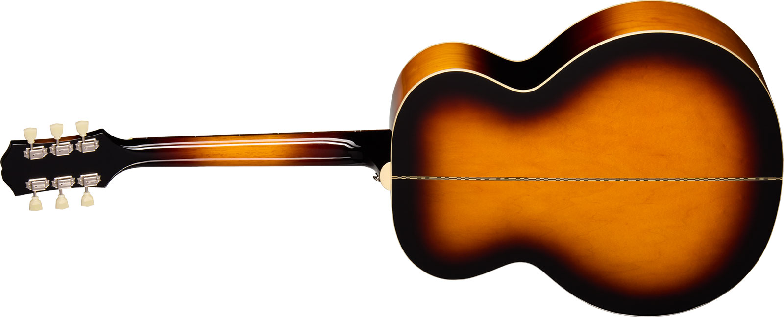 Epiphone J200 Studio Lh Gaucher Ibg Jumbo Epicea Acajou Rw - Vintage Sunburst - Guitare Folk - Variation 1