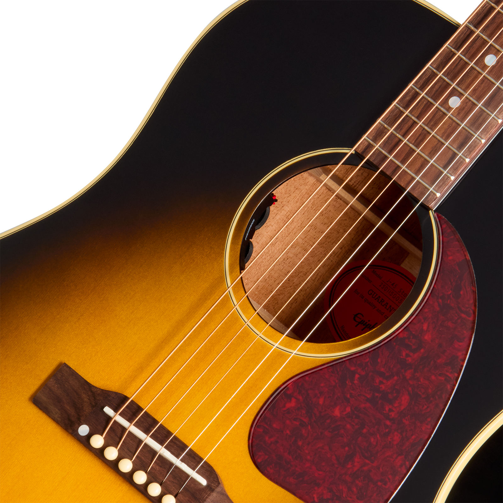 Epiphone J45 Standard Lh Ibg Dreadnought Gaucher Epicea Acajou Rw - Vintage Sunburst - Guitare Folk - Variation 2