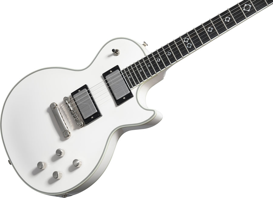 Epiphone Jerry Cantrell Les Paul Custom Prophecy Signature 2h Fishman Fluence Classic Ht Eb - Bone White - Guitare Électrique Single Cut - Variation 3