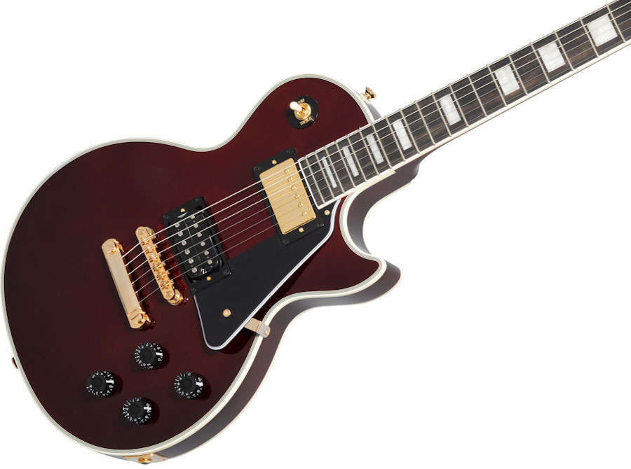 Epiphone Jerry Cantrell Les Paul Custom Wino Signature 2h Ht Eb - Wine Red - Guitare Électrique Single Cut - Variation 3