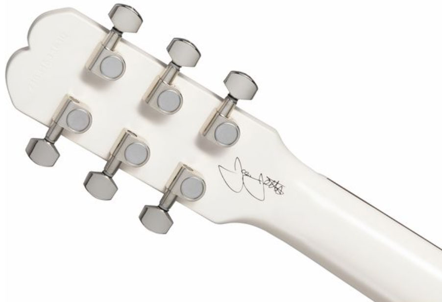 Epiphone Joan Jett Olympic Special Signature 2h Ht Au - Aged Classic White - Guitare Électrique Single Cut - Variation 2