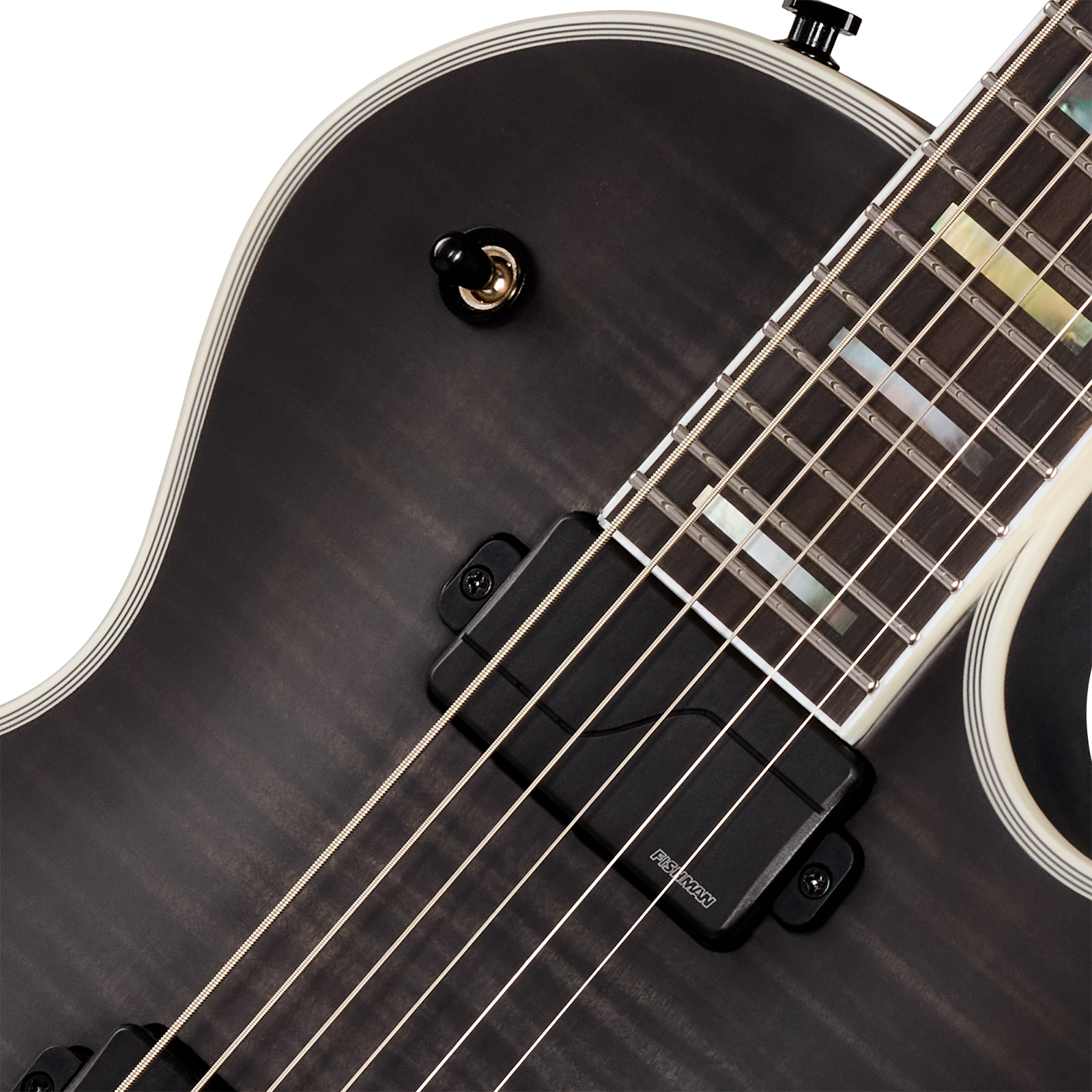 Epiphone Les Paul Baritone Prophecy Modern 2h Fishman Fluence Ht Eb - Obsidian Storm Satin - Guitare Électrique Baryton - Variation 2
