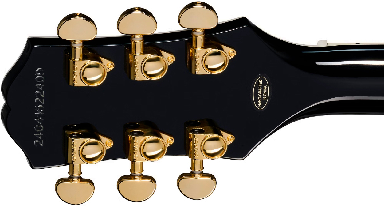 Epiphone Les Paul Custom Blackback Ibg Ltd 2h Ht Eb +housse - Antique Ivory - Guitare Électrique Single Cut - Variation 4