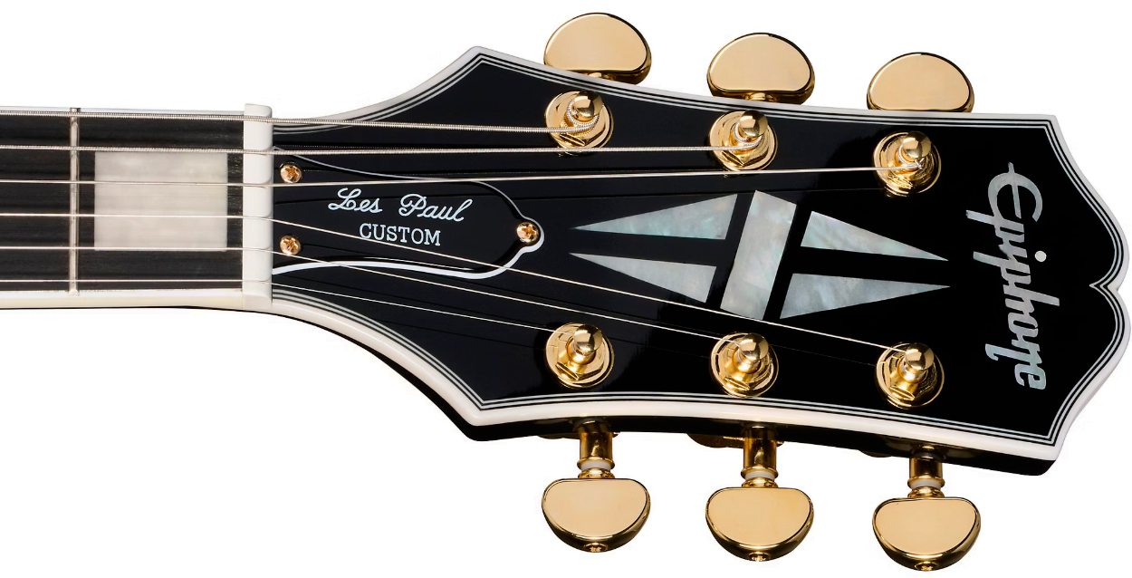 Epiphone Les Paul Custom Blackback Ltd 2h Ht Eb - Ivoire - Guitare Électrique Single Cut - Variation 3