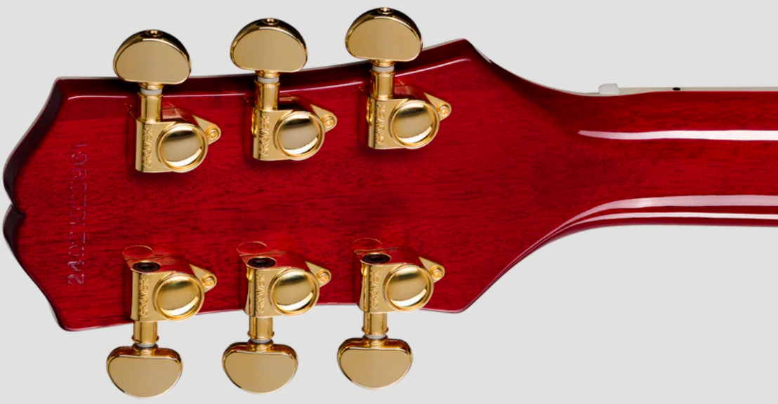 Epiphone Les Paul Custom Ibg Ltd 2h Ht Eb - Heritage Cherry Sunburst - Guitare Électrique Single Cut - Variation 4