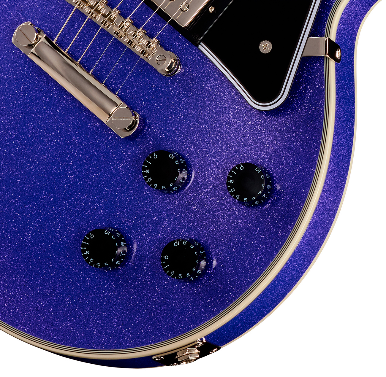 Epiphone Les Paul Custom Igc 2h Gibson Ht Eb - Amethyst Sparkle - Guitare Électrique Single Cut - Variation 3