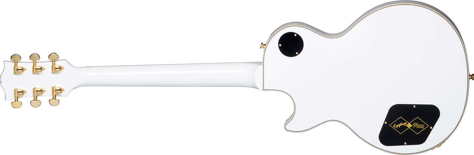Epiphone Les Paul Custom Inspired By 2h Ht Eb - Alpine White - Guitare Électrique Single Cut - Variation 1