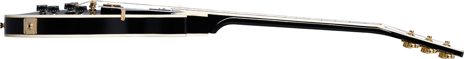 Epiphone Les Paul Custom Inspired By 2h Ht Eb - Ebony - Guitare Électrique Single Cut - Variation 2