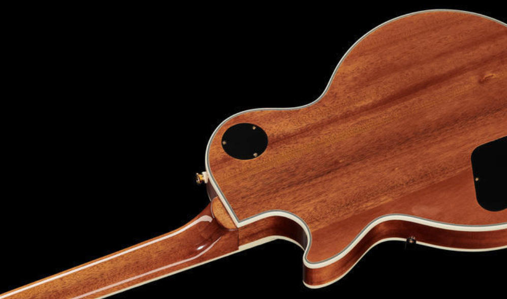 Epiphone Les Paul Custom Koa 2h Ht Eb - Natural - Guitare Électrique Single Cut - Variation 2
