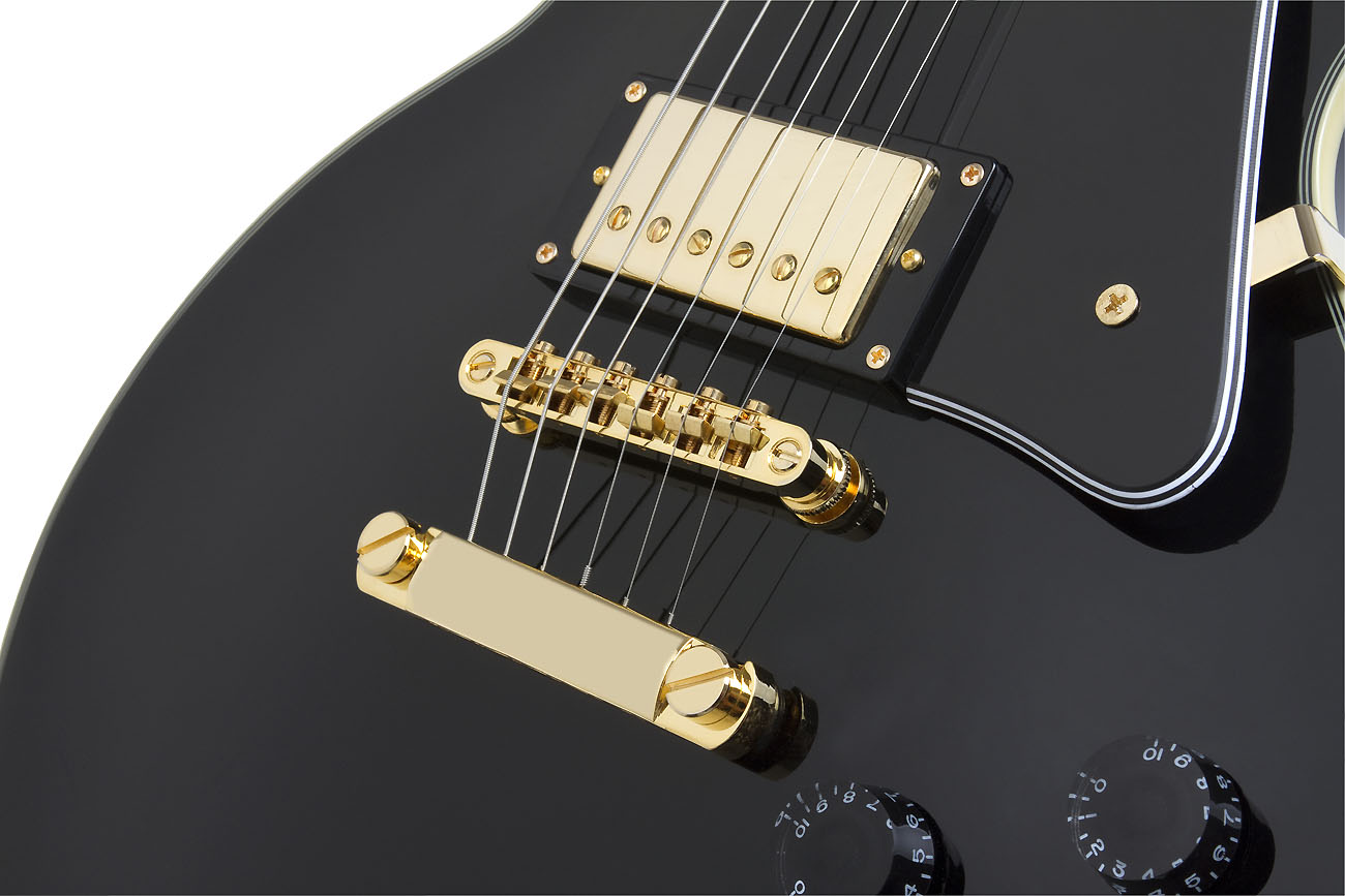 Epiphone Les Paul Custom Pro Gh - Ebony - Guitare Électrique Single Cut - Variation 2