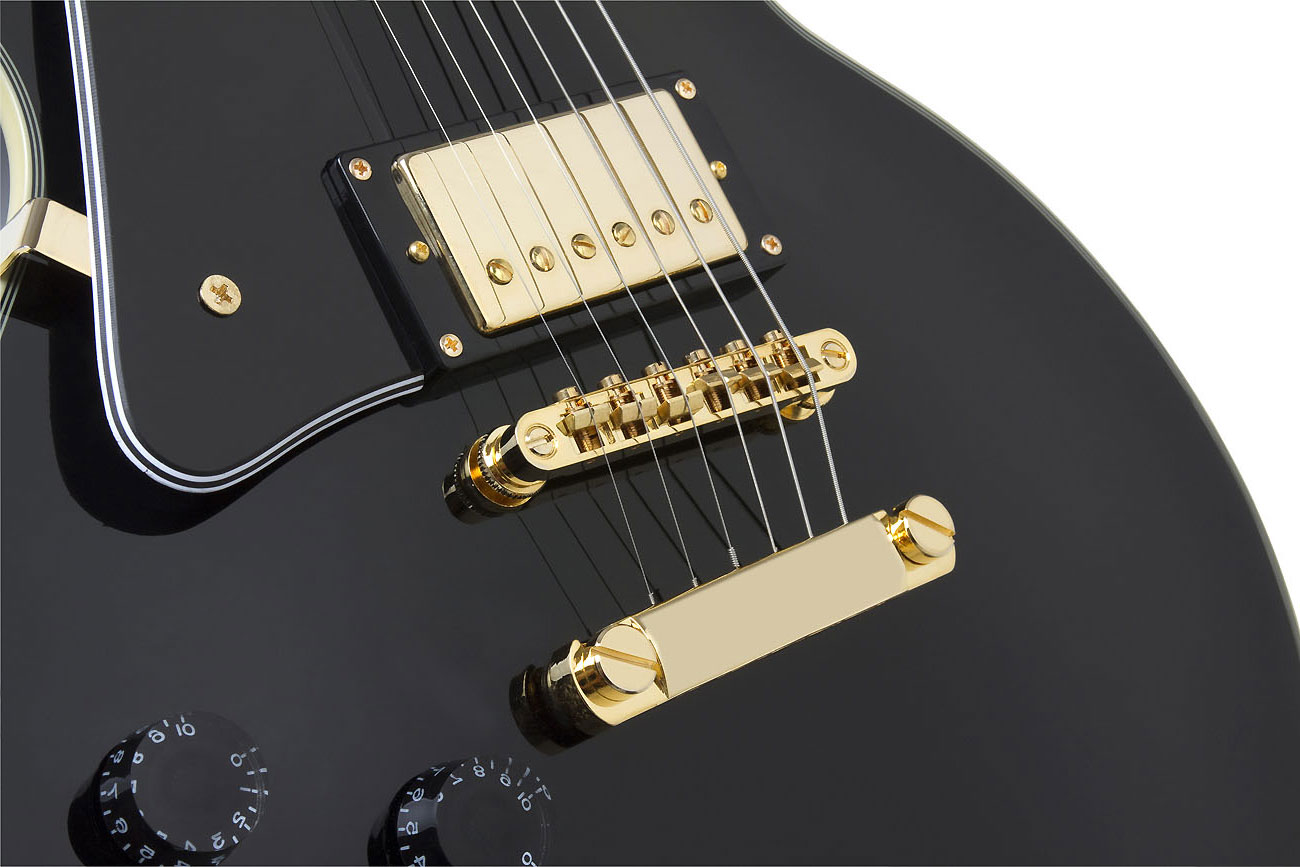 Epiphone Les Paul Custom Pro Lh Gaucher - Ebony - Guitare Électrique Gaucher - Variation 2