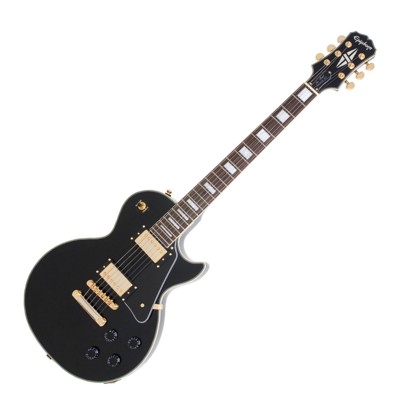 Epiphone Les Paul Custom Pro Gh - Ebony - Guitare Électrique Single Cut - Variation 5