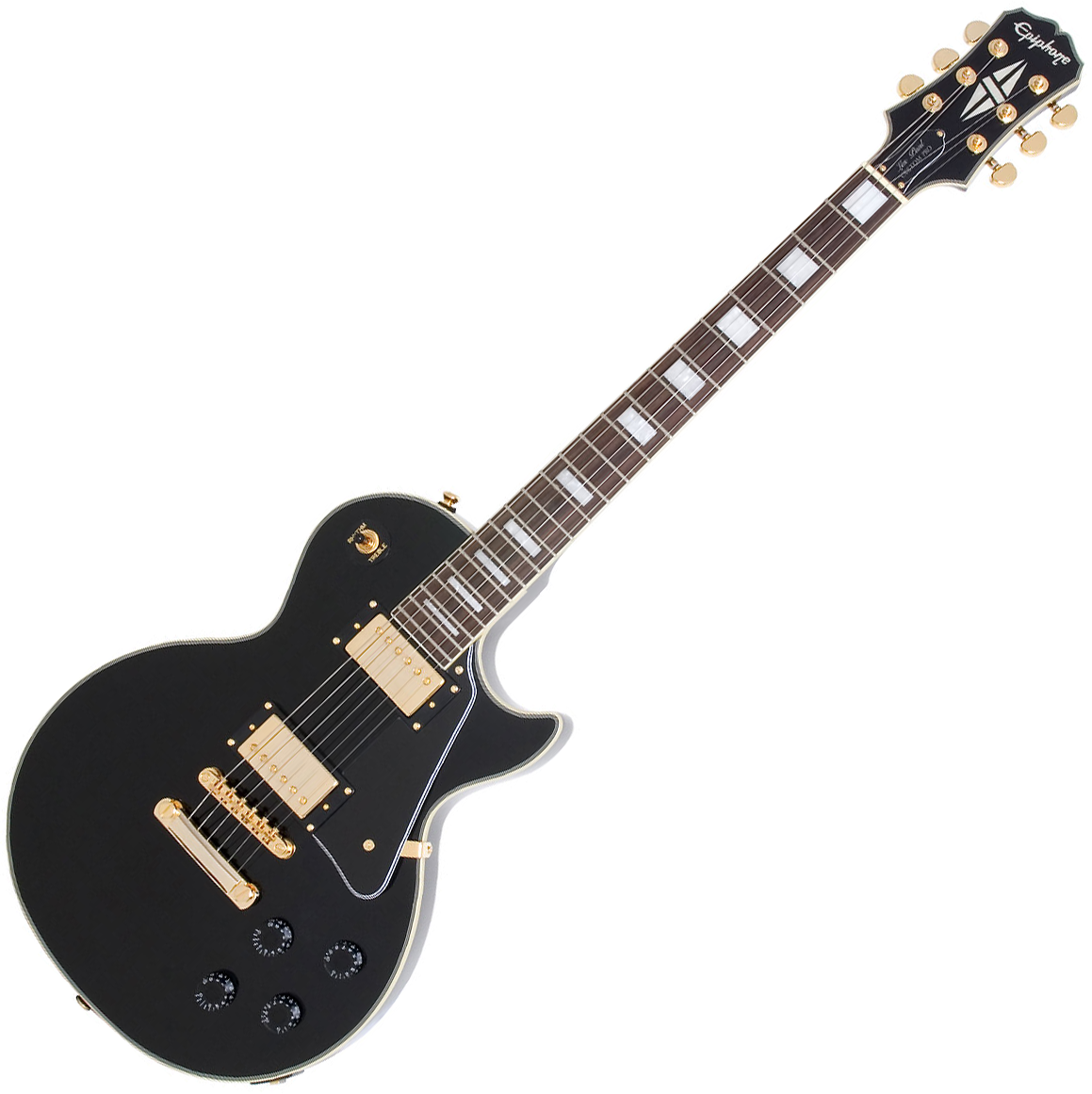 Epiphone Les Paul Custom Pro Gh - Ebony - Guitare Électrique Single Cut - Variation 6