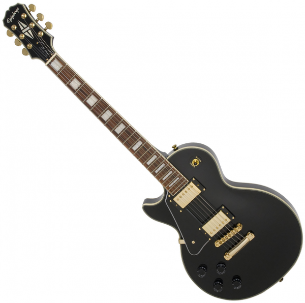 cocaïne ontspannen Dwaal Solid body elektrische gitaar Epiphone Les Paul Custom Pro Gaucher - ebony  zwart