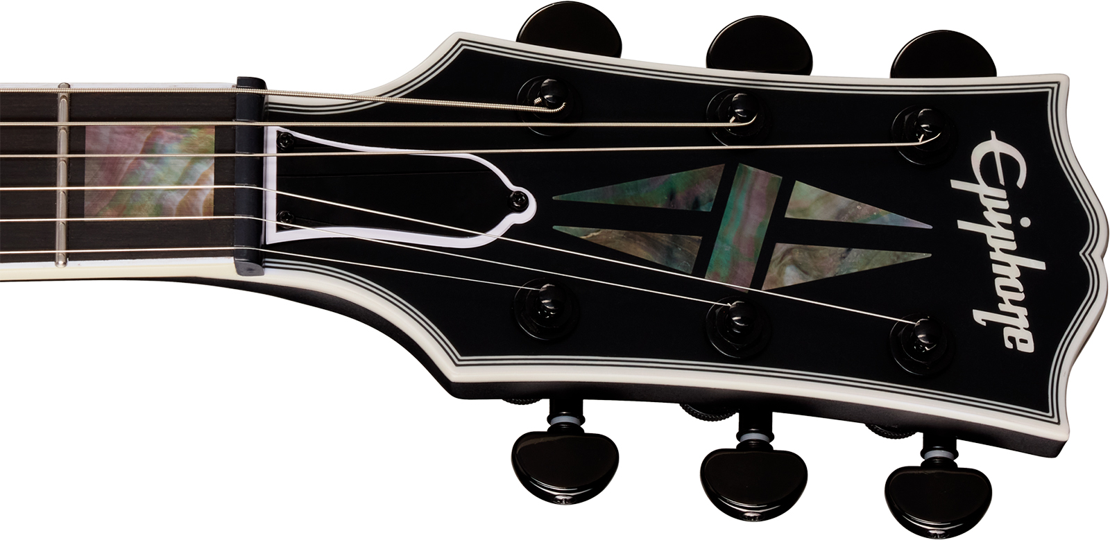 Epiphone Les Paul Prophecy Modern 2h Fishman Fluence Ht Eb - Obsidian Storm Satin - Guitare Électrique Single Cut - Variation 4