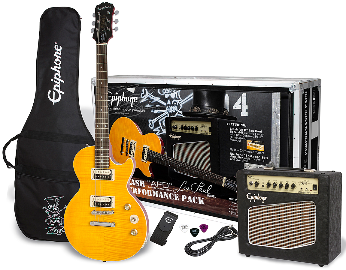Epiphone Les Paul Slash Afd Performance Pack Ch - Appetite Amber - Pack Guitare Électrique - Variation 7
