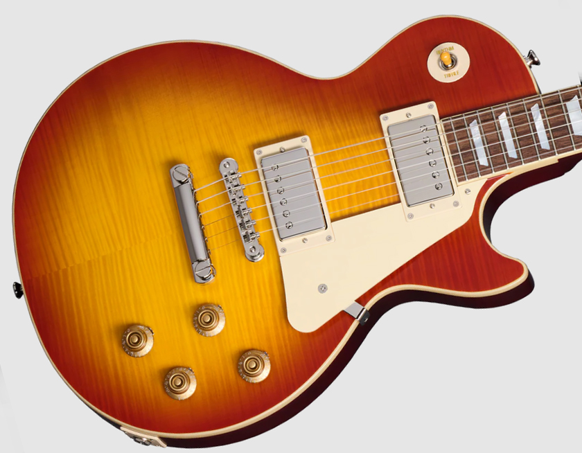 Epiphone Les Paul Standard 1959 Igc 2h Gibson Ht Lau - Washed Cherry Sunburst - Guitare Électrique Single Cut - Variation 3