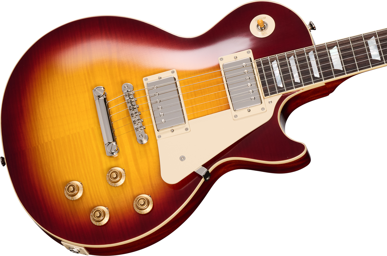 Epiphone Les Paul Standard 1959 Reissue I.b.g.c  2h Gibson Ht Rw - Deep Cherry Sunburst - Guitare Électrique Single Cut - Variation 3