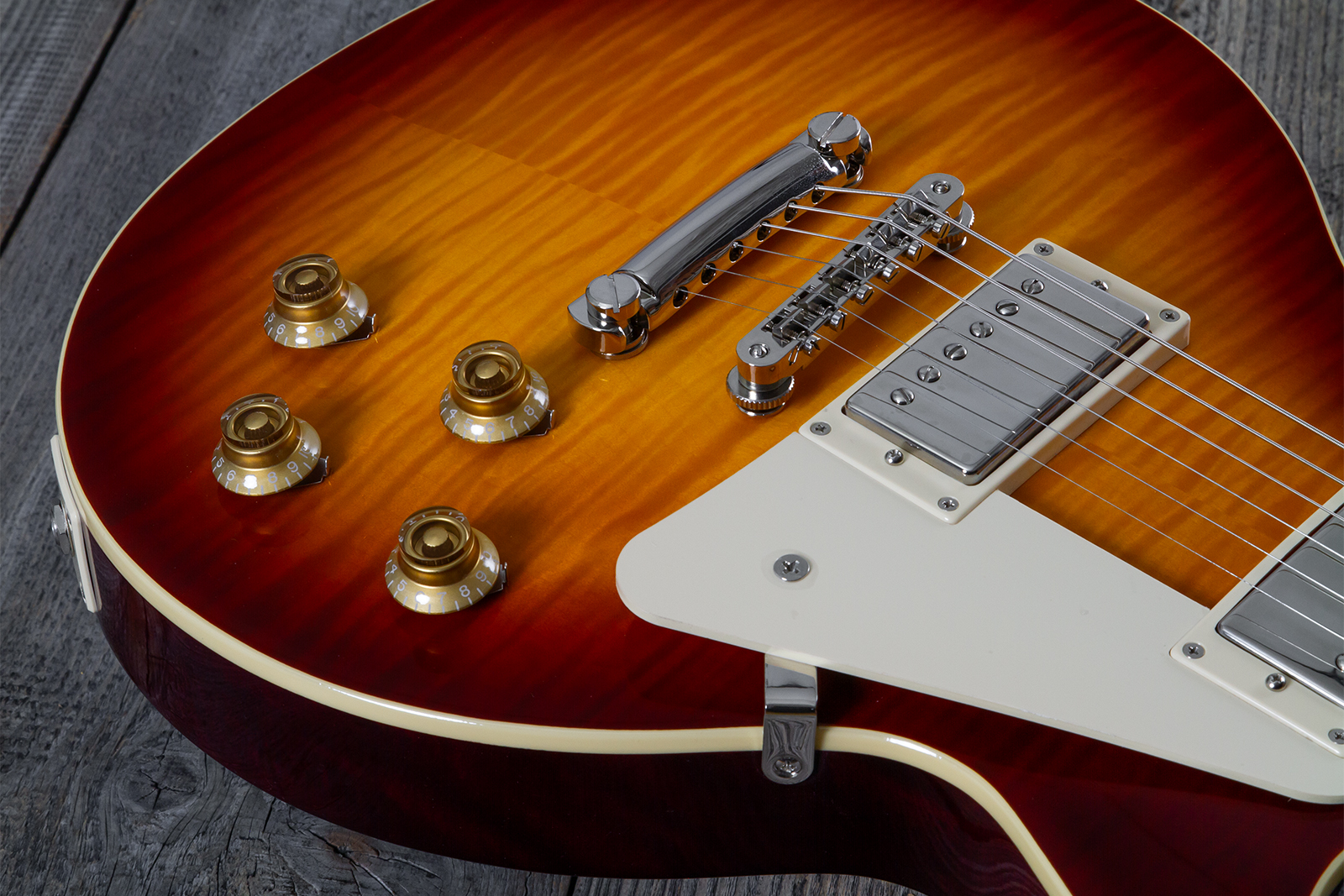 Epiphone Les Paul Standard 1959 Reissue Igc 2h Gibson Ht Rw - Sunburst Fade - Guitare Électrique Single Cut - Variation 3